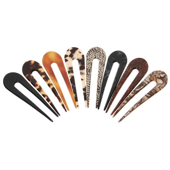 Classic Hair Pin Vintage Style Durable Cellulose Acetate Tokyo Color - Picture 2 of 2